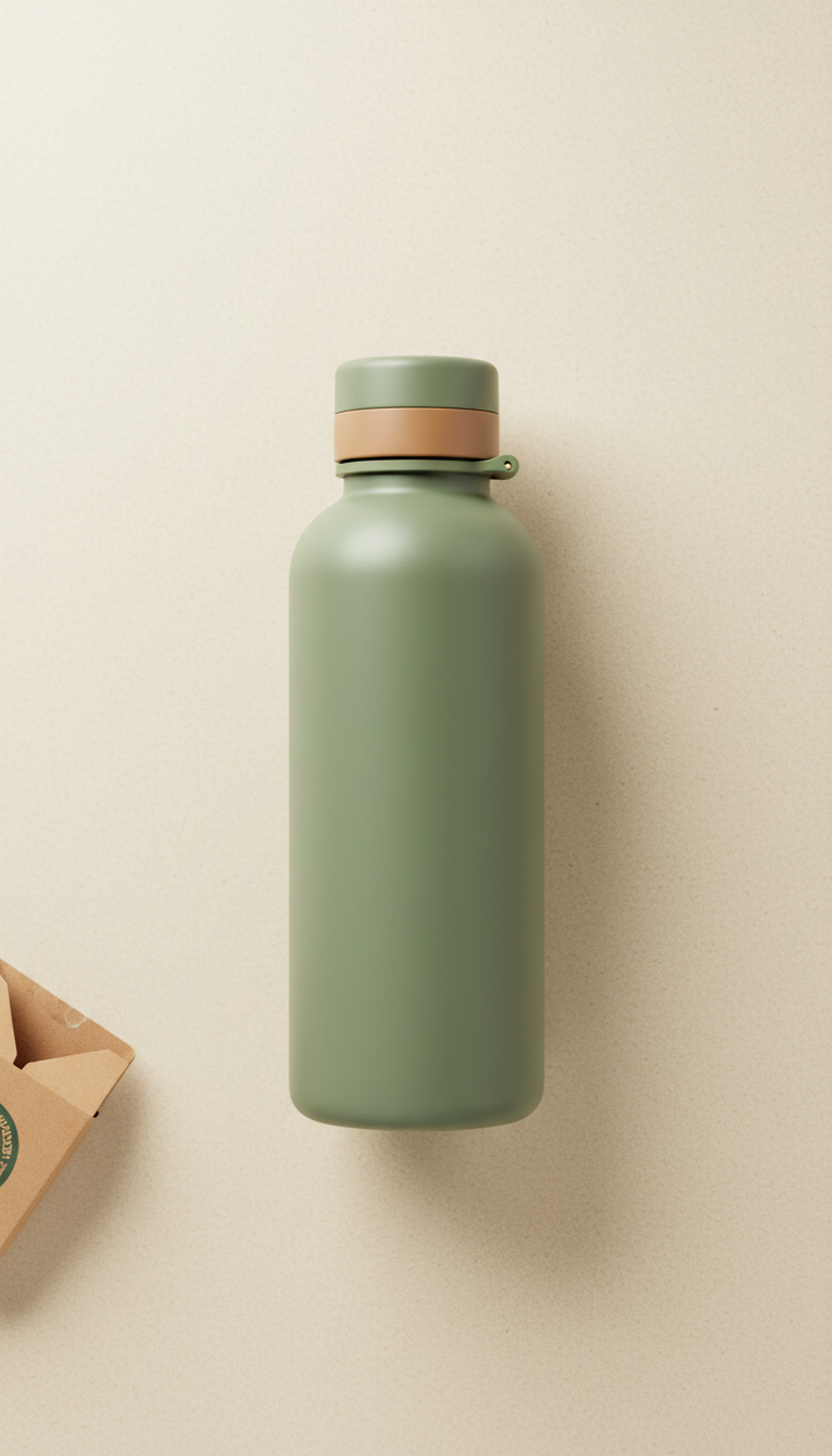 Spinifex green branded water bottle